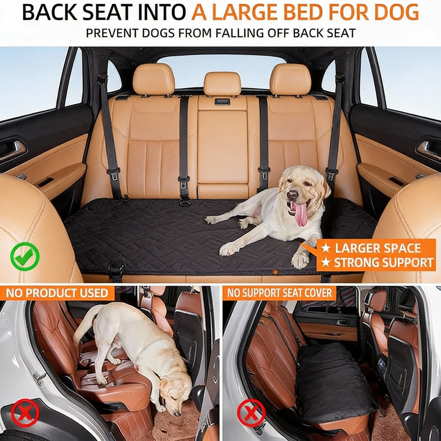 NOREYA™ Back Seat Extender & Dog Car Seat Cover